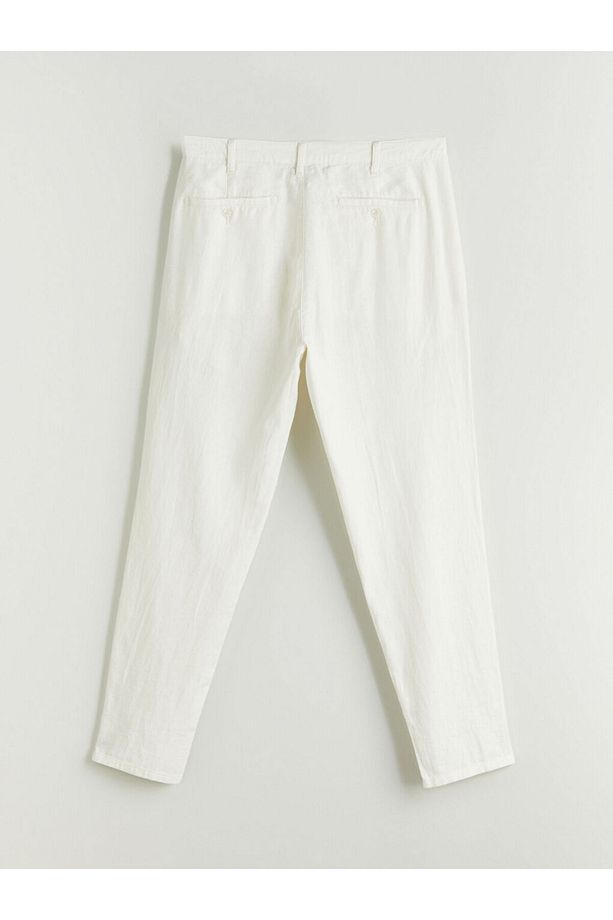 LCW Standart Kalıp Keten Karışımlı Erkek Chino Pantolon Fast Moda - 6