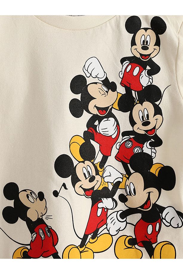 Mickey Mouse Baskılı Erkek Bebek Şortlu Pijama Takım - 6