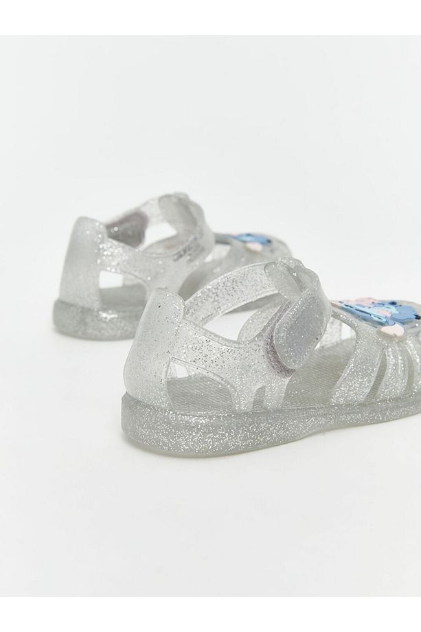 LCW STEPS Renksiz Lilo ve Stitch Baskılı Kız Bebek Plaj Sandaleti - 5