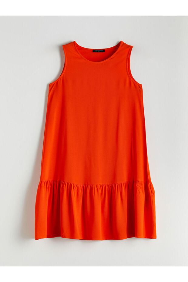 LCW Bisiklet Yaka Mini Elbise Fast Moda - 5