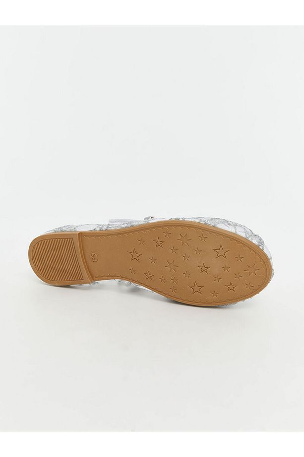 LCW STEPS Gri Çiçekli Kız Çocuk Babet - 4