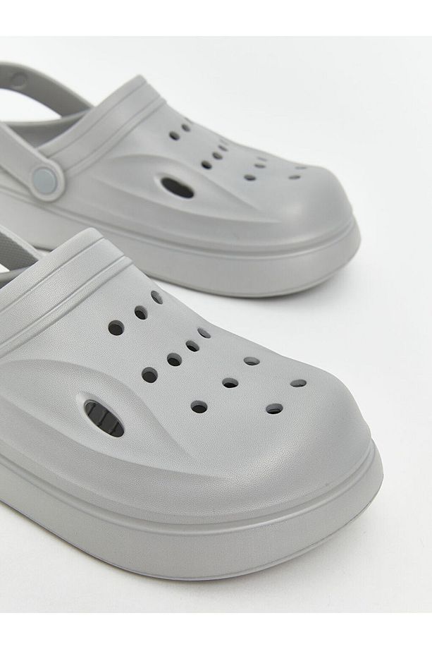 LCW STEPS Gri Önü Kapalı Kadın Plaj Sandaleti - 3