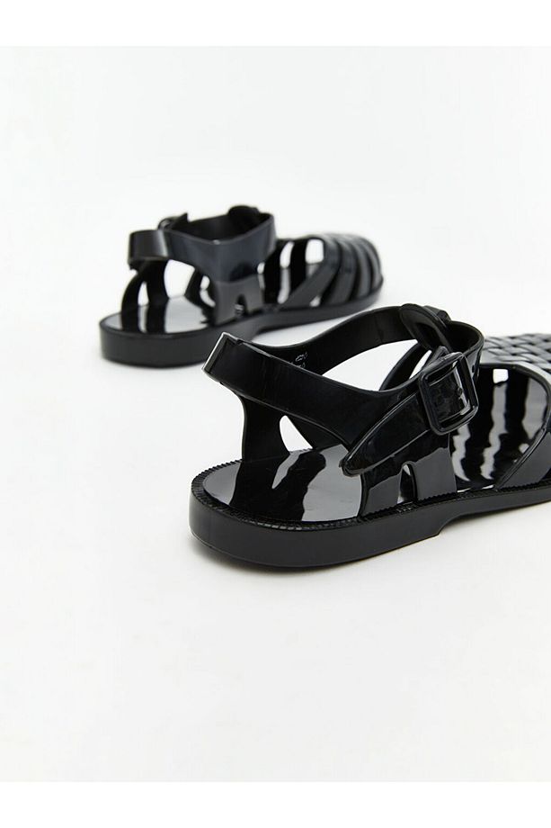 LCW STEPS Siyah Kız Çocuk Plaj Sandaleti - 5
