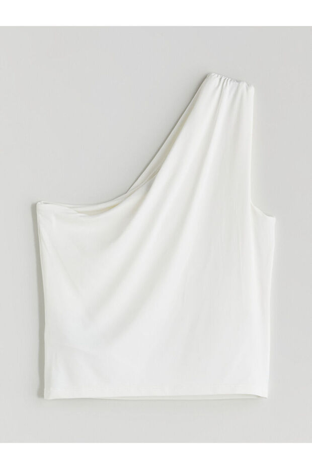 Create Your Style from Uzg Store |   One Shoulder Gathered Blouse - 7