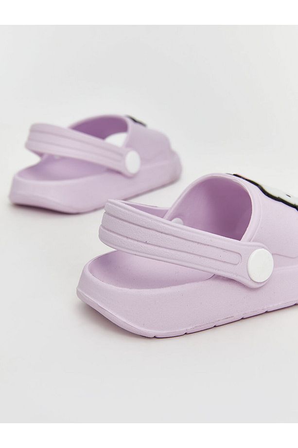 LCW STEPS Lila Hello Kitty Baskılı Kız Bebek Sandalet - 5