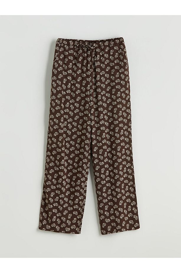 LCW Beli Lastikli Desenli Kadın Pantolon Fast Moda - 7
