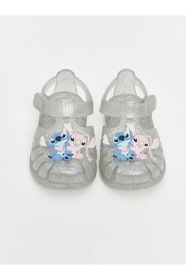 LCW STEPS Renksiz Lilo ve Stitch Baskılı Kız Bebek Plaj Sandaleti - 3