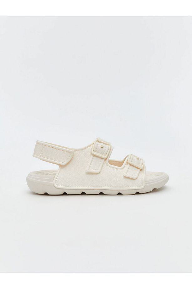 LCW STEPS Ekru Cırt Cırtlı Kız Çocuk Sandalet - 2