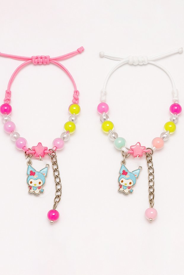 Kuromi and My Melodi Designed Colorful Children's Bracelets