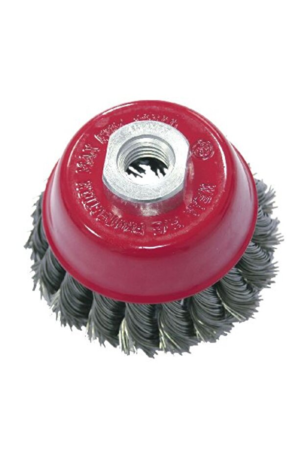 Braided Wire Brush Cup Type With Thread 65Mm - 1