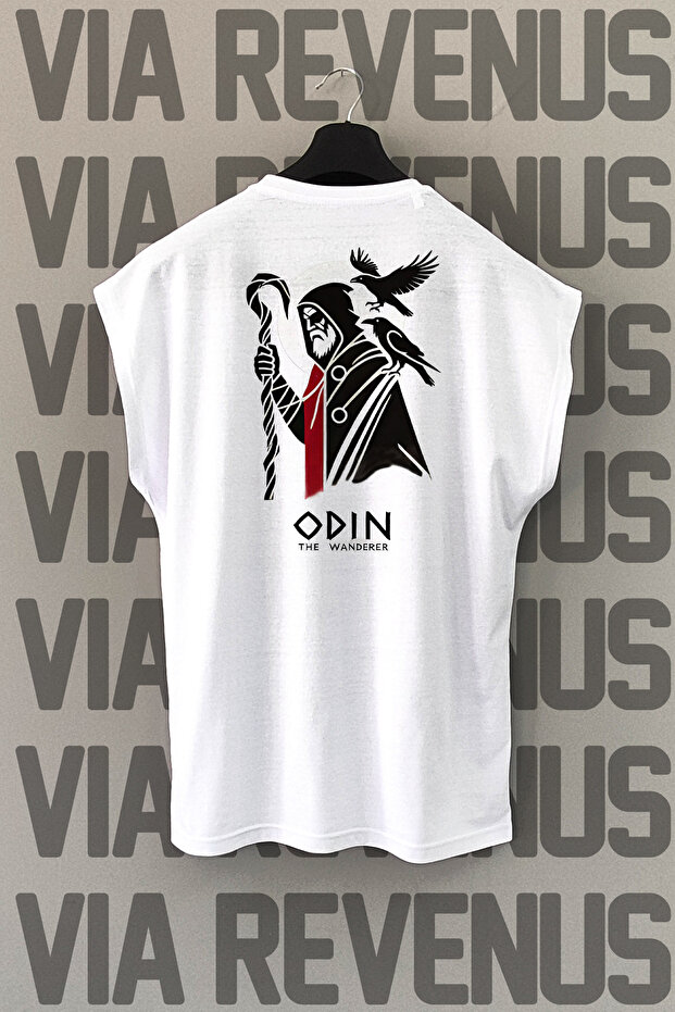 تيشيرت رياضي برقبة دائرية وأكمام مطبوعة من Odin