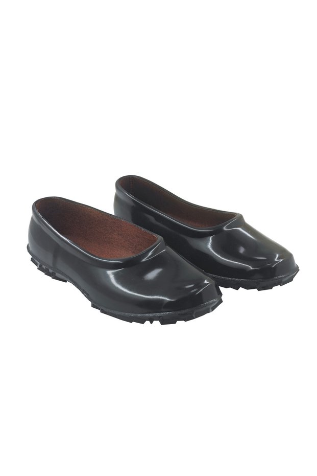 Black Waterproof Rubber Shoes – Non-Slip Sole Garden Shoes