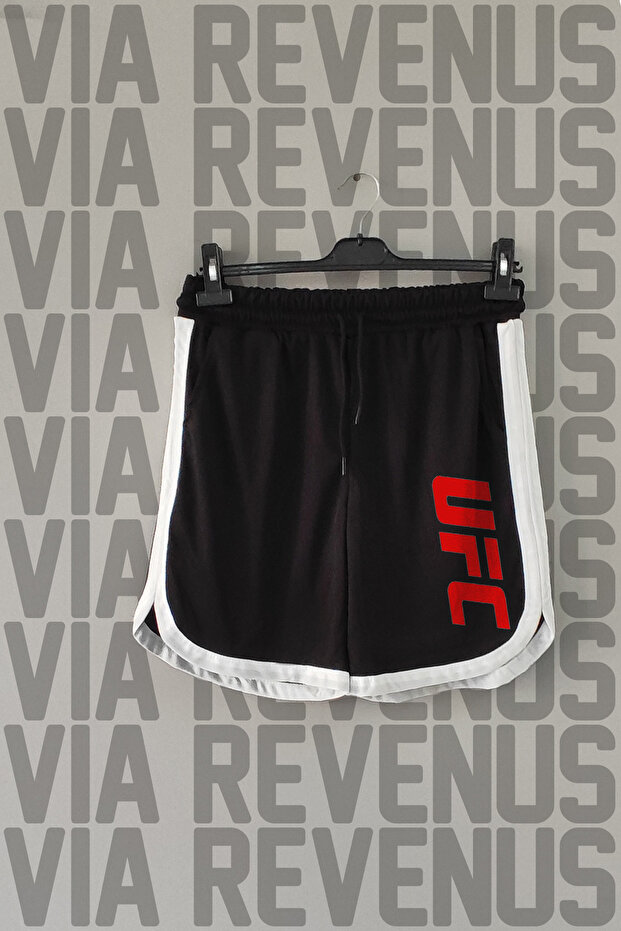 Printed Piping Detailed Sports Training Shorts