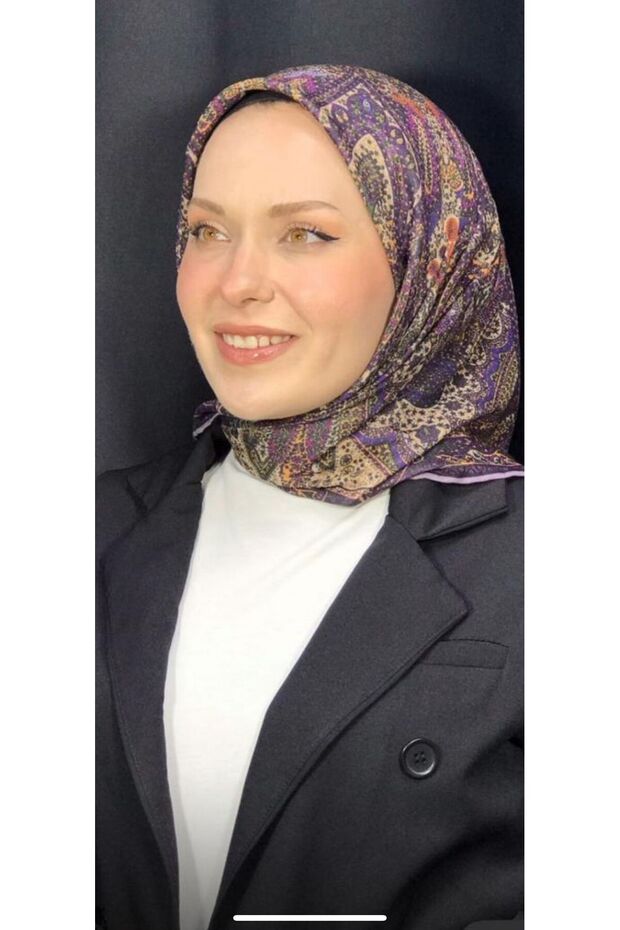 وشاح نسائي من القطن الناعم بتصميم عرقي ملون