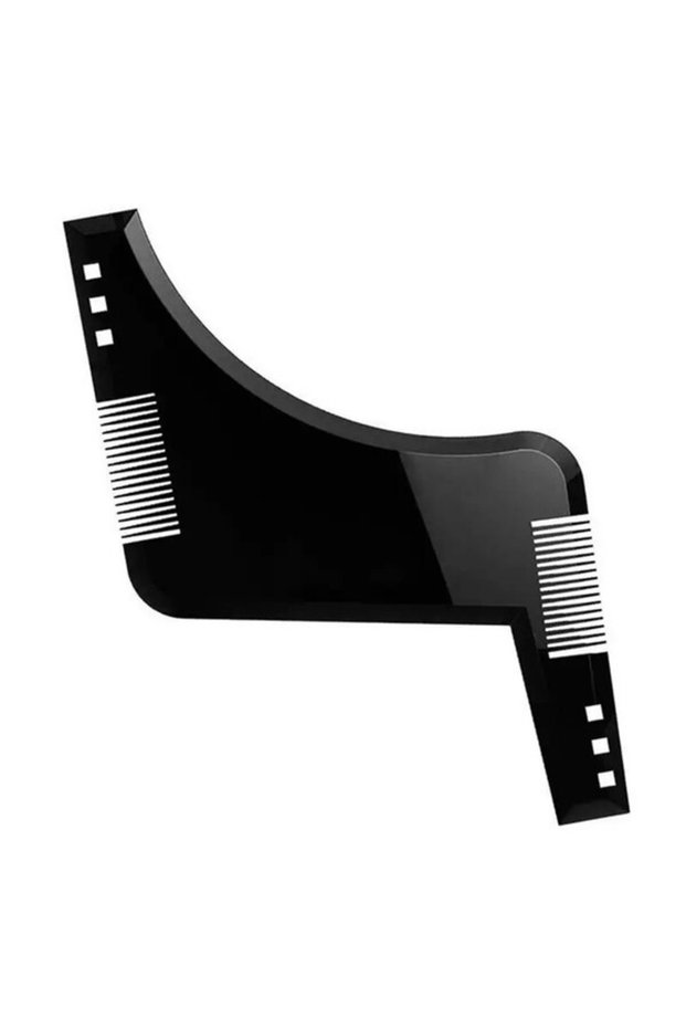 Beard contour comb, beard shaping template, Black