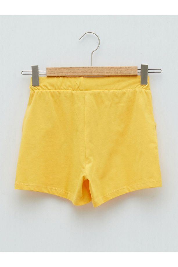 Beli Lastikli Basic Pamuklu Kız Çocuk Şort - 2