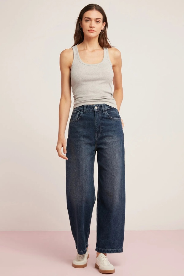 Women's Ribbed Look Thick Strap Basic Undershirt - 3