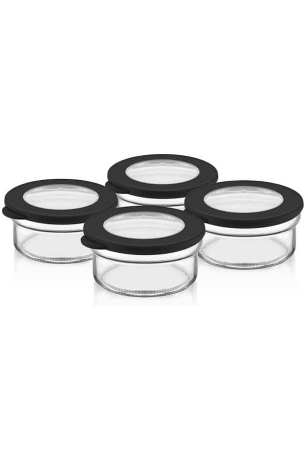 Mithra Life 4 Adet 415 ml Silikon Kapak Cam Kahvaltı Seti Saklama Kabı Mit1086 - 2