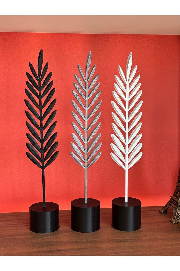 Dekoratif Modern Tüy Yaprak Seti - 2