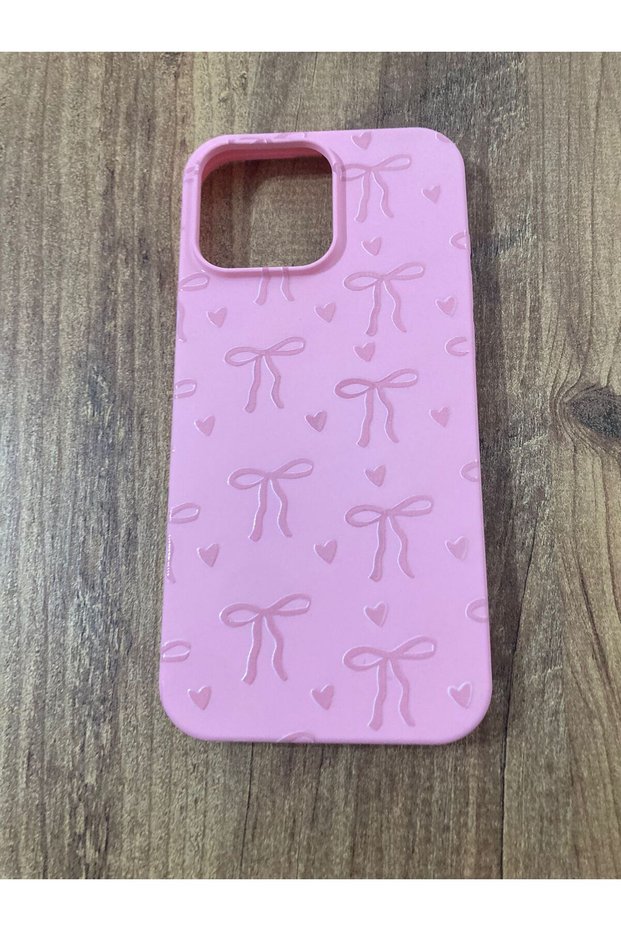 iPhone 16 Pro Max Bow/Ribbon Printed Velvet Premium Silicone Phone Case