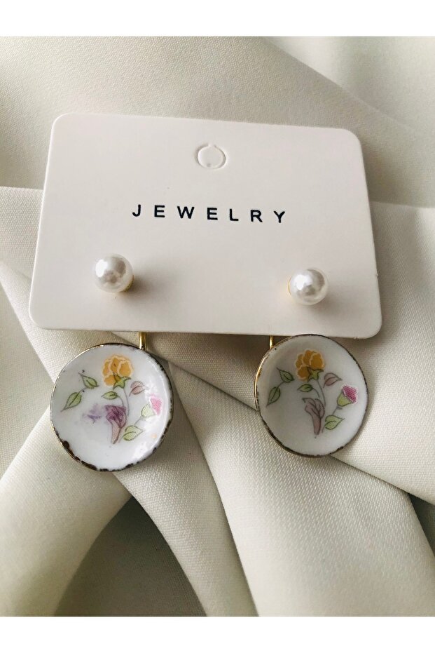 Porselen Tabak Küpe - 1