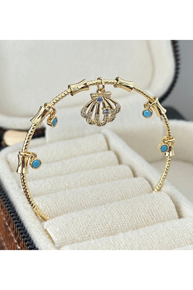 سوار ساحر على شكل صدفة من الحجر - 2