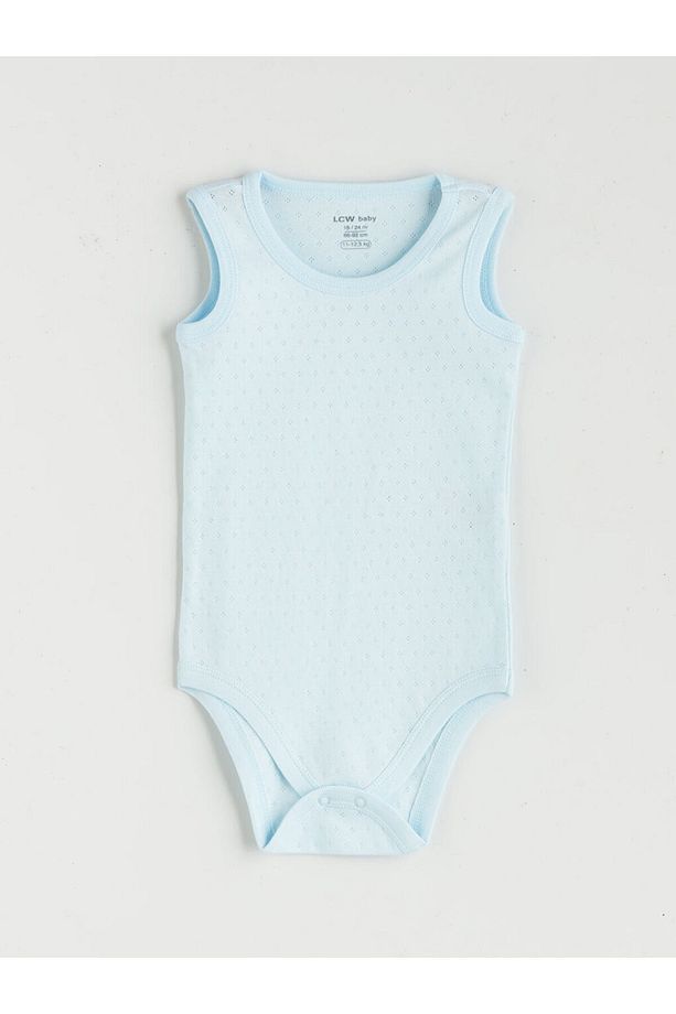 LCW baby Ekru Basic Erkek Bebek Çıtçıtlı Body 3'lü - 5