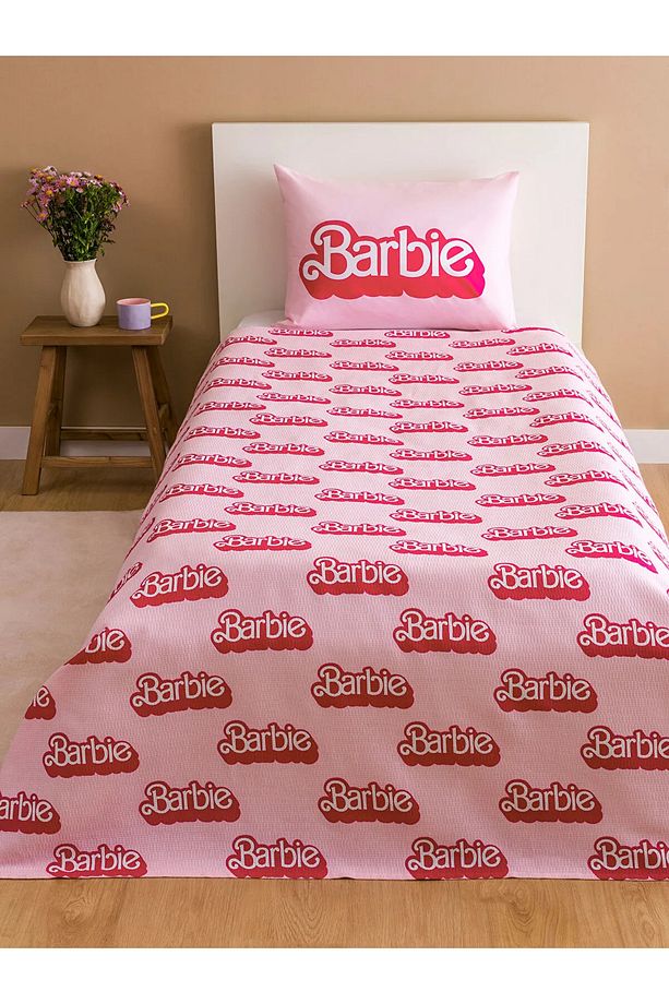 Barbie Baskılı Tek Kişilik Pike Seti - 5