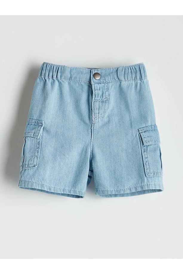 Beli Lastikli Erkek Bebek Jean Şort - 3