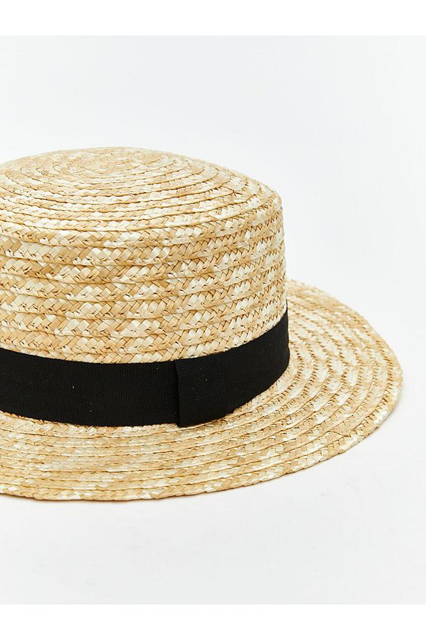 LCW ACCESSORIES Bej Kadın Hasır Fötr Şapka - 2