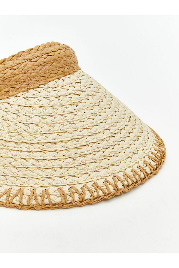 LCW ACCESSORIES Bej Kadın Hasır Vizör Şapka - 3