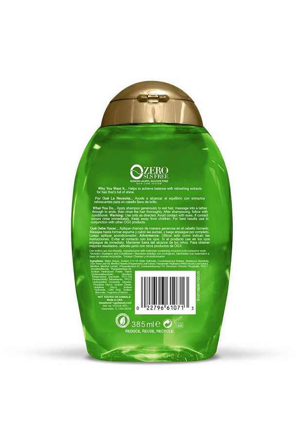 Teatree Mint Shampoo 385 ml Çayağacı Özü Nane Yağı Şampuanı 385 ml - 2