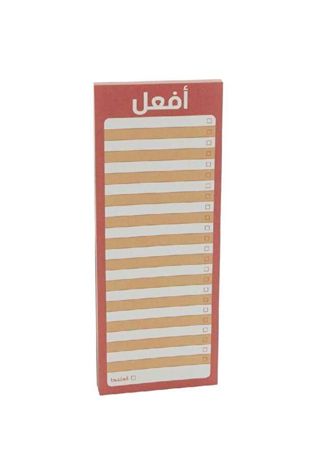 ملاحظات لاصقة ذاتية اللصق، مطبوعة "مهام" باللغة العربية، ٧٫٦٠ بوصة × ١٩٫٦٠ بوصة، أحمر/أبيض