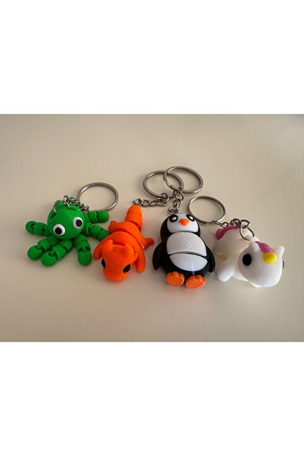 Set of 4 Fun Keychains