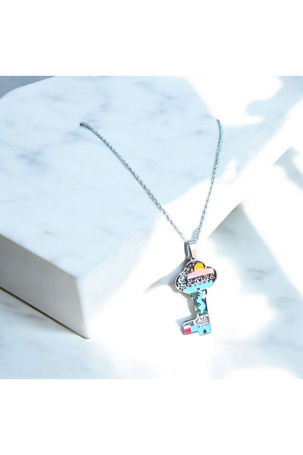 Special Design Necklace with Palestinian Al-Aqsa Mosque Themed Key Symbol