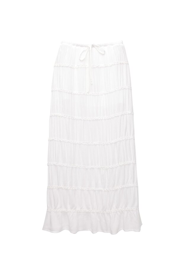 Panelli midi etek - 4