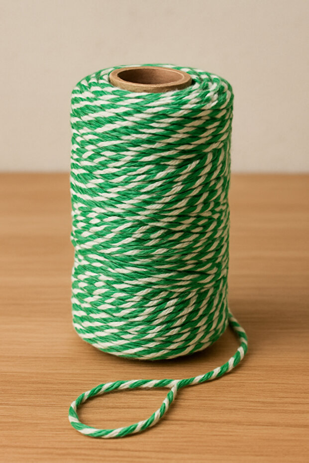 White Green Cotton Packaging String 200 Meters Cotton Package String 200m