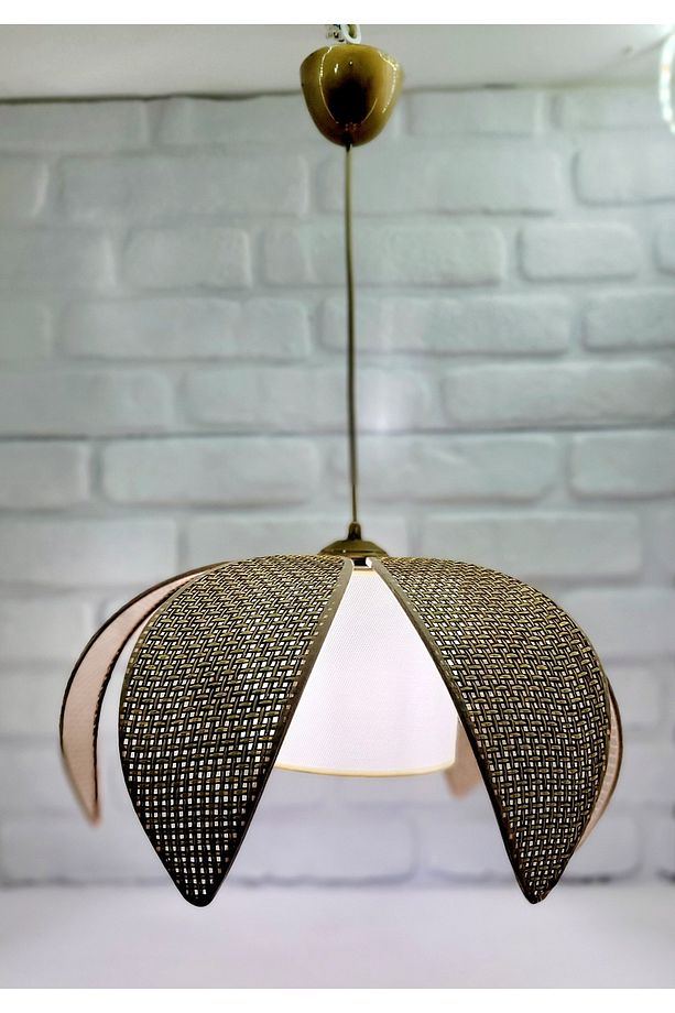 Hasır Hazeran Rattan Palmiye Model Bohem Salon Oturma Odası Hol Cafe Restaurant Tekli Sarkıt Avize - 2