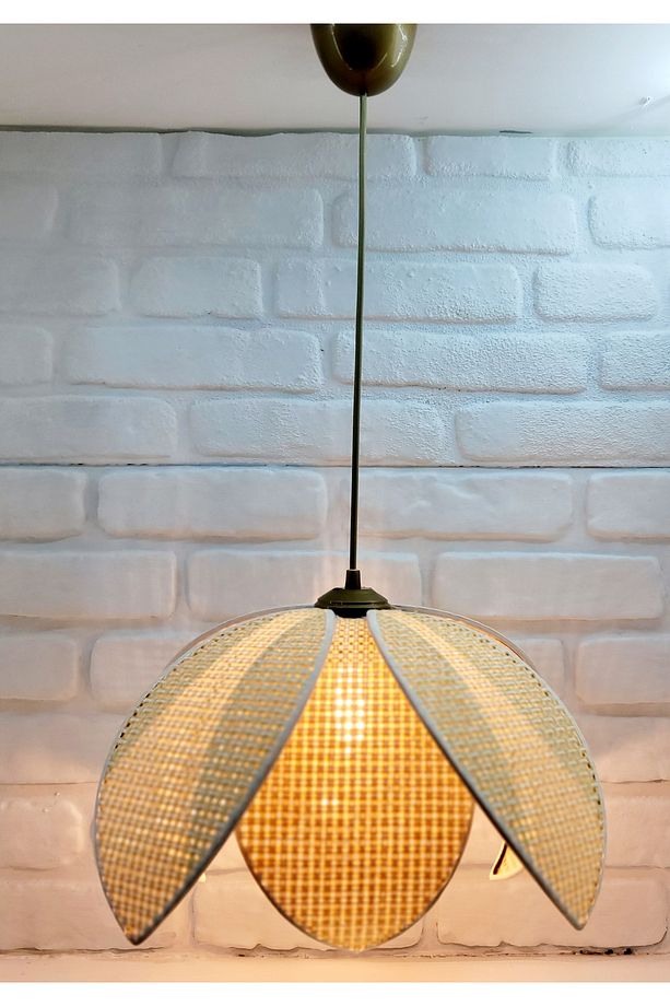 Hasır Hazeran Rattan Palmiye Model Bohem Salon Oturma Odası Hol Cafe Restaurant Tekli Sarkıt Avize - 4