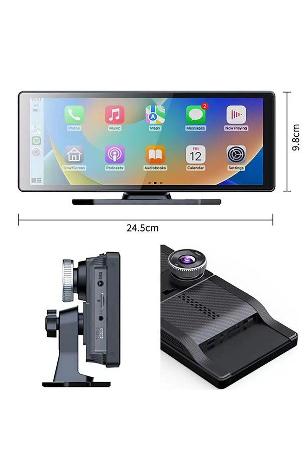 Tüm Araçlarla Uyumlu Carplay & Android Auto Monitör 4K Kamera Youtube Ekran Yansıtma Arka Kamera - 8
