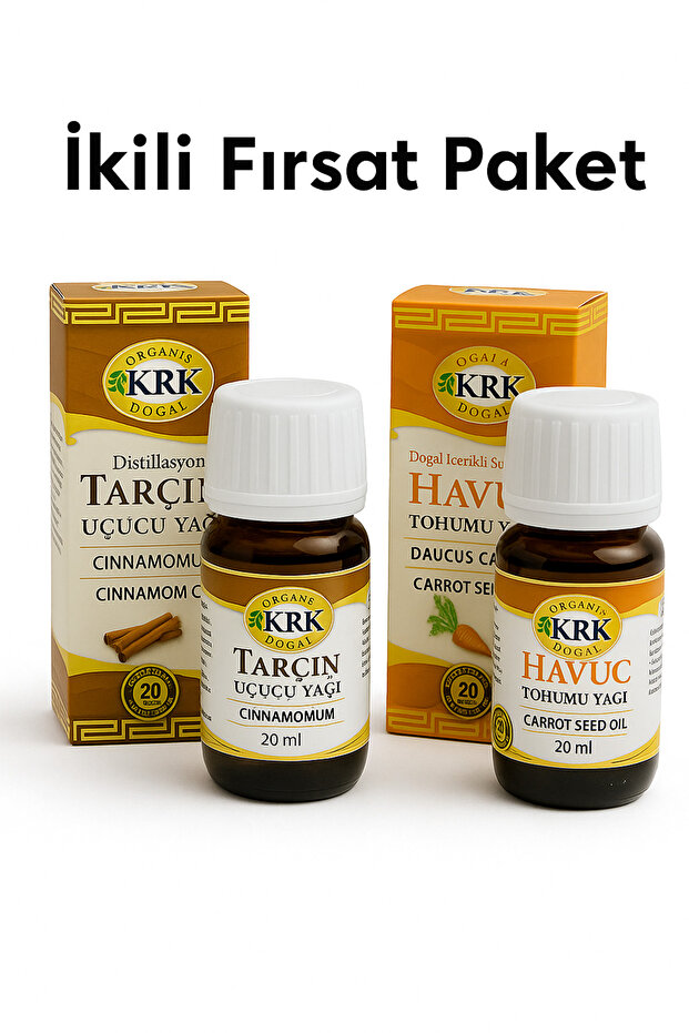 Cinnamon & Carrot Seed Oil – Double Herbal Care Set (20 ml X 2)