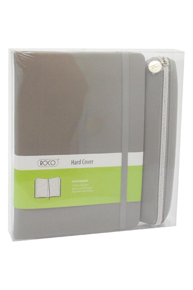 مجموعة قرطاسية يومية مكونة من قطعتين باللون الرمادي - 1