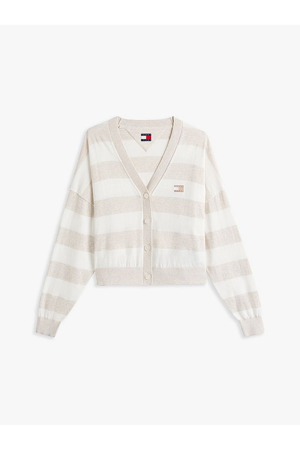 Tommy Badge Stripe Relaxed Cardigan - 2
