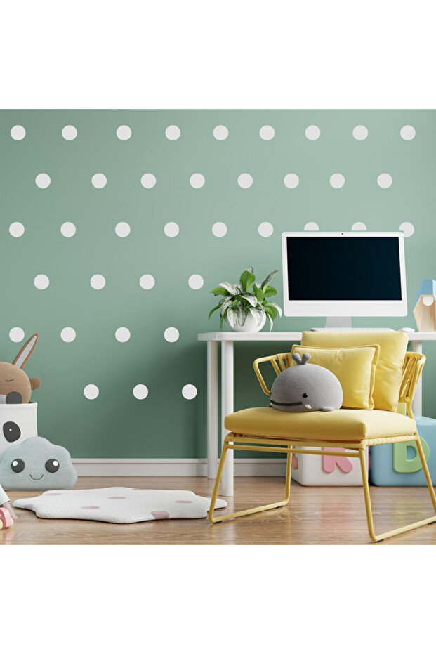 100 Pieces Round - Polka Dot Sticker in 5cm Size