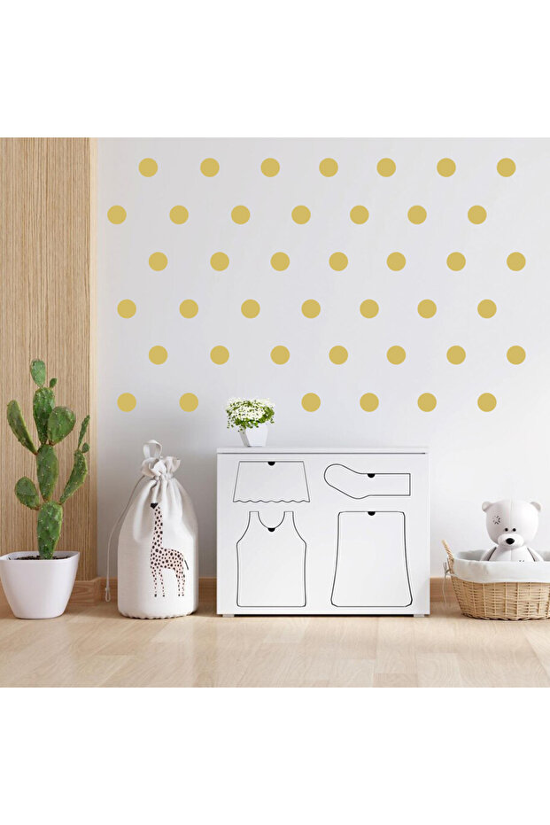 100 Pieces Round - Polka Dot Sticker in 5cm Size