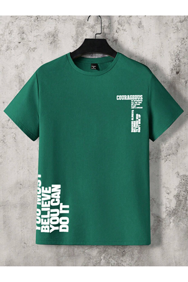 Unisex Men/Women Belıeve Custom Printed Oversize Cotton T-Shirt