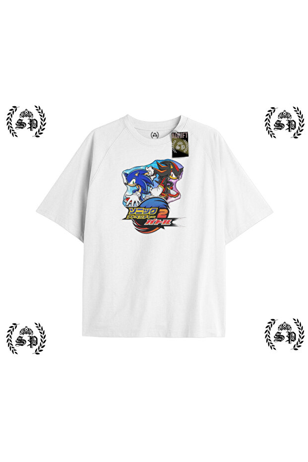 Y2K Sonicc Printed White T-Shirt