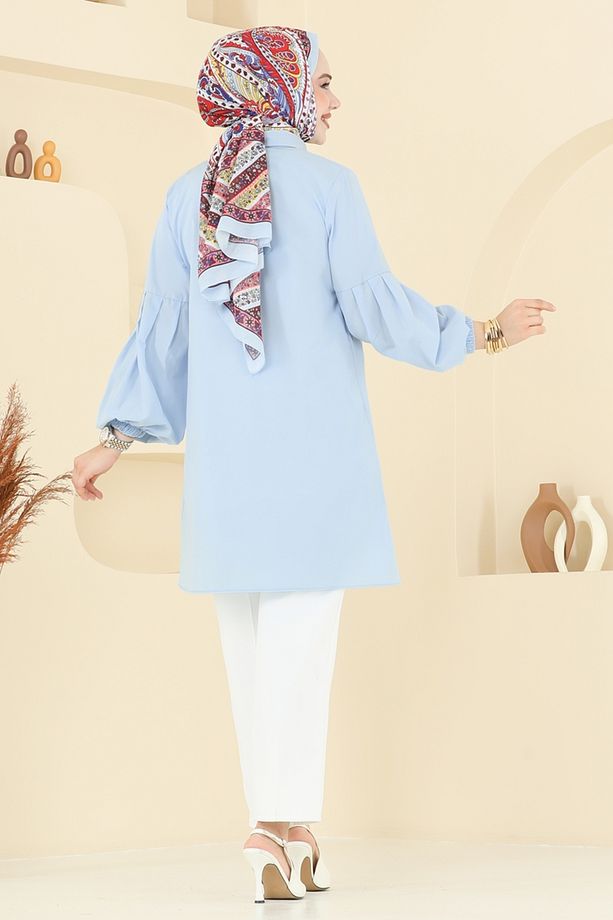 Gömlek Yakalı Tunik 3055KTR750 Bebe Mavisi - 5