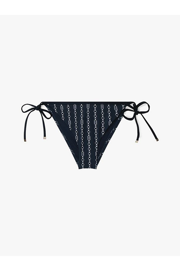 Print String Tie-Side Cheeky Bikini Bottoms - 2