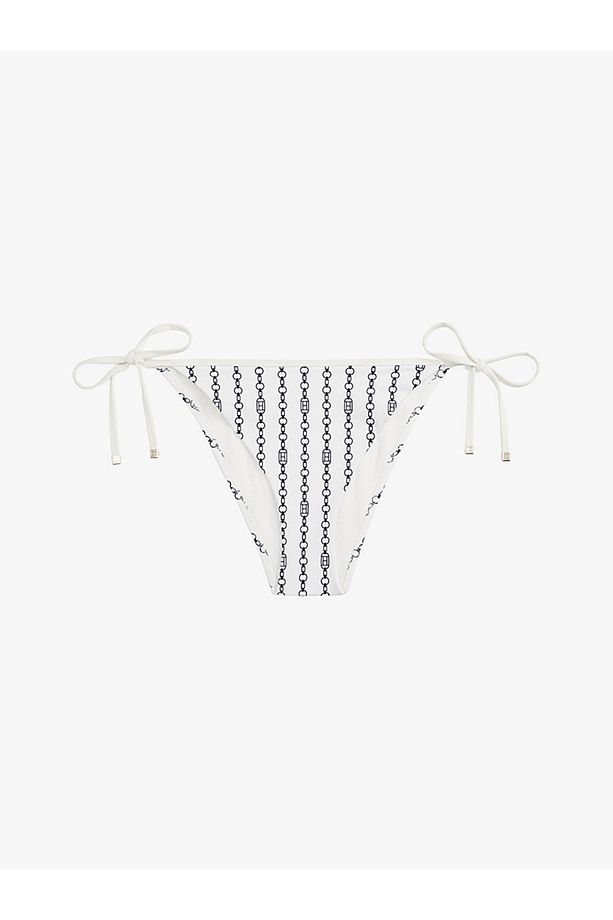 Print String Tie-Side Cheeky Bikini Bottoms - 2